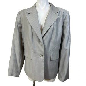 Calvin Klein Gray Striped Blazer